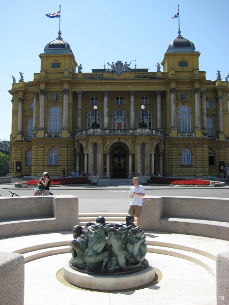 Well of Life in front of Croatian National Theatre
