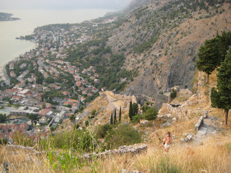 Fra toppen av Kotor-bymuren